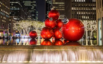 Christmas Decoration in Midtown Manhattan 6th Avenue