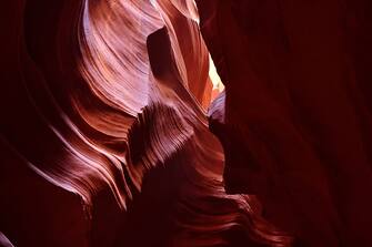A view of the rock formations in Upper Antelope Canyon near Page, Arizona, May 17, 2015. AFP PHOTO/MLADEN ANTONOV        (Photo credit should read MLADEN ANTONOV/AFP via Getty Images)