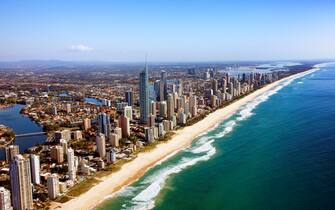 Aerial view of Gold Coast, QLD, Australia