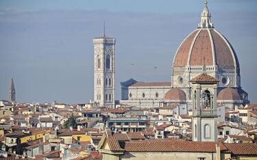 Il panorama dalla Torre della Zecca restaurata, Firenze, 20 gennaio 2016.
ANSA/MAURIZIO DEGL INNOCENTI