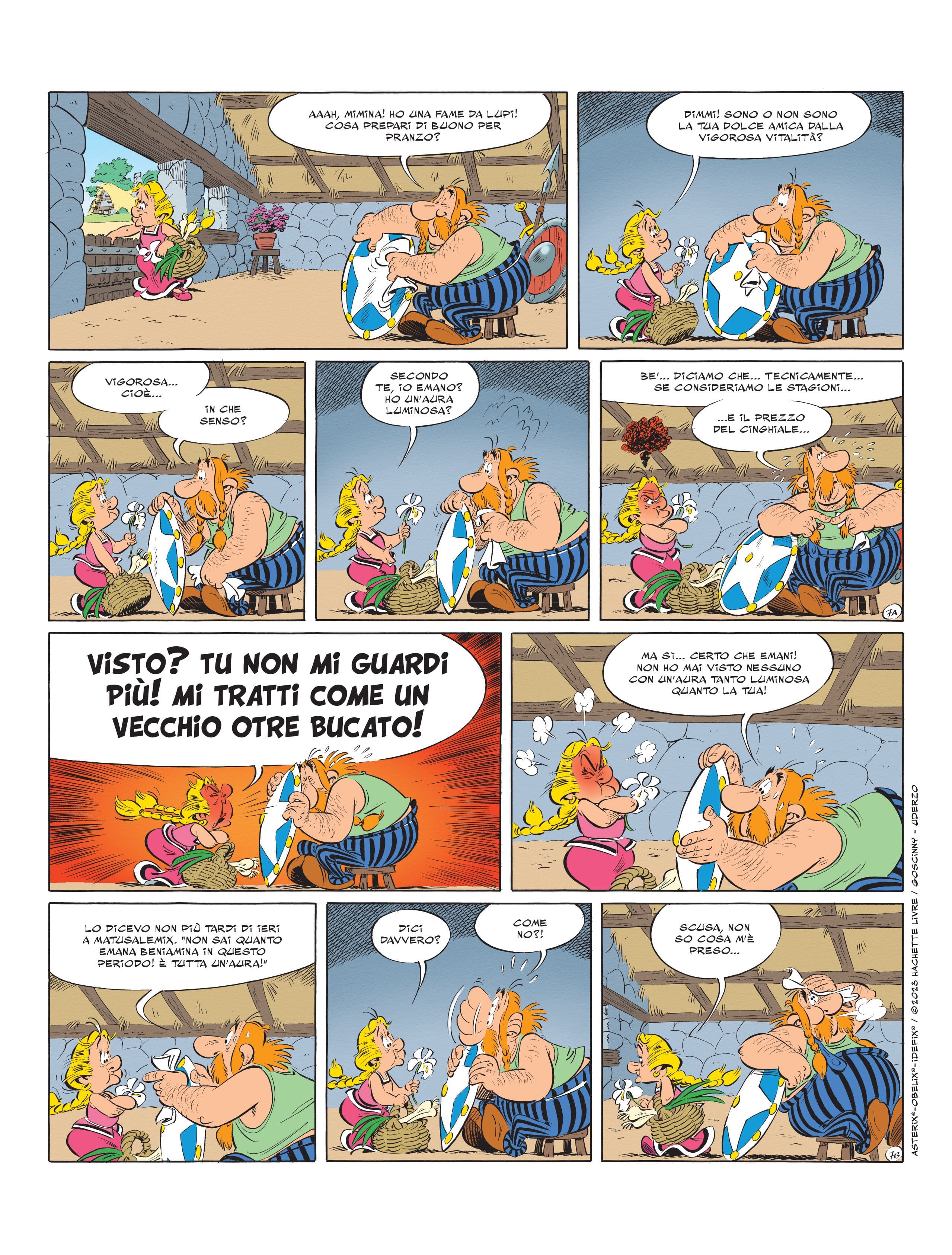 Una tavola tratta da Asterix e l'Iris Bianco