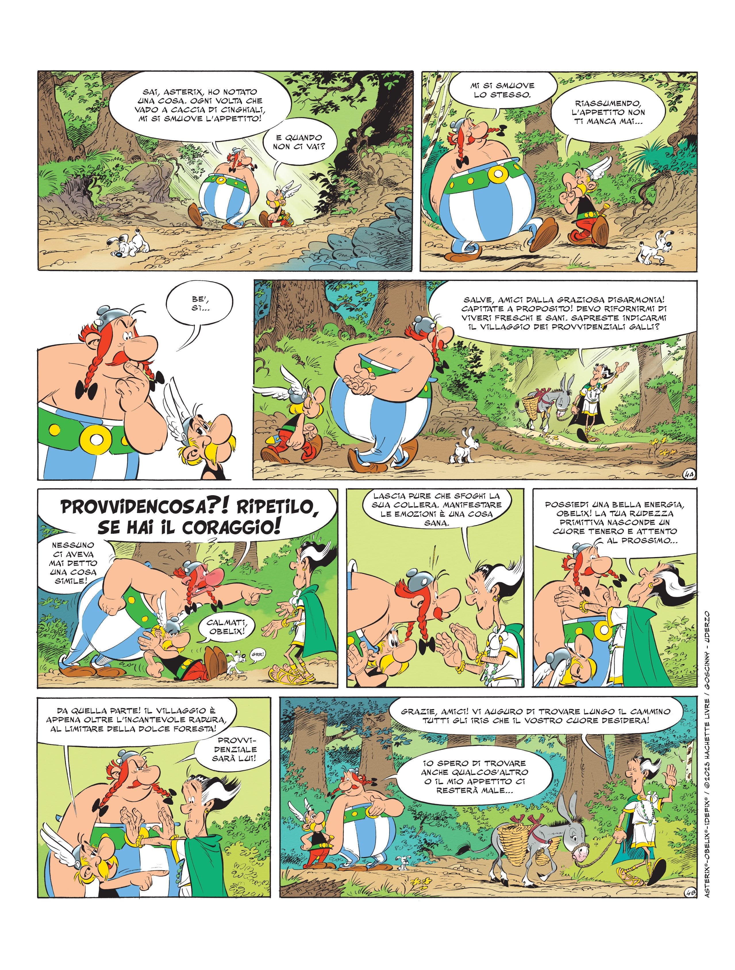 Una tavola tratta da Asterix e l'Iris Bianco