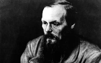 Dostoevsky, Fyodor Mikhailovich, 11.11.1821 - 9.2.1881, Russian writer, novelist, half length, painting,