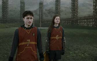 DANIEL RADCLIFFE as Harry Potter and BONNIE WRIGHT as Ginny Weasley in Warner Bros. Pictures’ fantasy adventure “Harry Potter and the Half-Blood Prince."