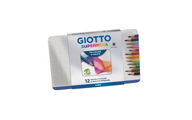 GIOTTO PASTELLO NATURA 12 COLORE ROSSO.