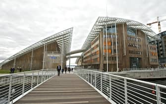 152842046 OSLO, NORWAY - SEPTEMBER 27: . A general view of the Astrup Fearnley Museum on September 27, 2012 in Oslo, Norway. (Photo by Ragnar Singsaas/WireImage)