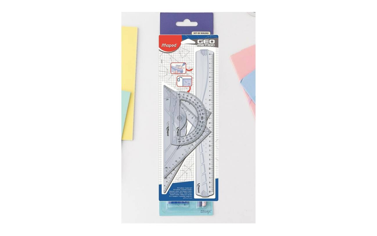 MAPED Geometric Set Start Medium - righelli, squadre, goniometro