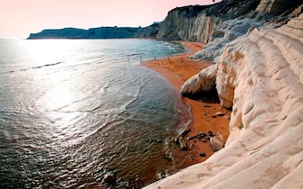 Scala dei Turchi marl cliff. Rossello cape. Agrigento. Sicily. Italy. (Photo by: Riccardo Lombardo/REDA&CO/Universal Images Group via Getty Images)