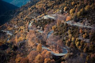 In foto i tornanti di Col de Turini