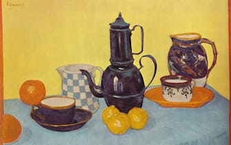 'Still Life with Coffee Pot', 1888, (1937).  From &quot;French Painting and the Nineteenth Century&quot;, by James Laver. [B. T. Batsford Ltd, London, 1937]