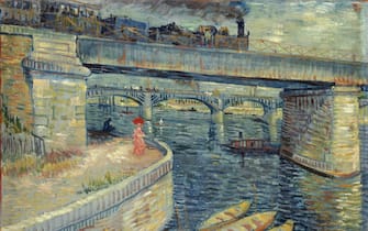 Les Ponts d'Asni&#xe8;res, 1887. Found in the Collection of Foundation E. G. B&#xfc;hrle Collection, Zurich.