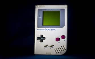 A vintage game console, by the Nintendo Game Boy handheld system, when it was released in Japan in 1989. Since then this pocket system has sold over 100 million unit.  (Photo illustration by Andrea Ronchini/NurPhoto)