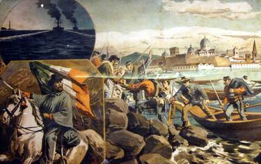 Capo Lilybeo, a Marsala, dove  l'11 maggio 1860 sbarcò Garibaldi con i suoi "Mille". ANSA/FRANCO LANNINO