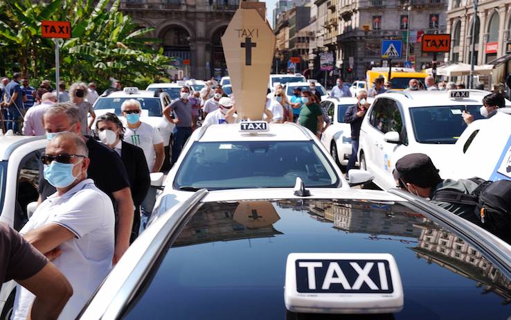 Un'immagine della protesta Un'immagine della protesta