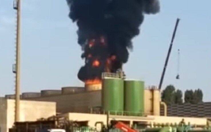 L'incendio all'acciaieria