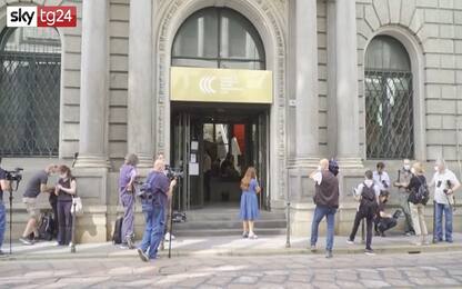 Milano, camera ardente Cesare Romiti in sede Camera commercio. VIDEO