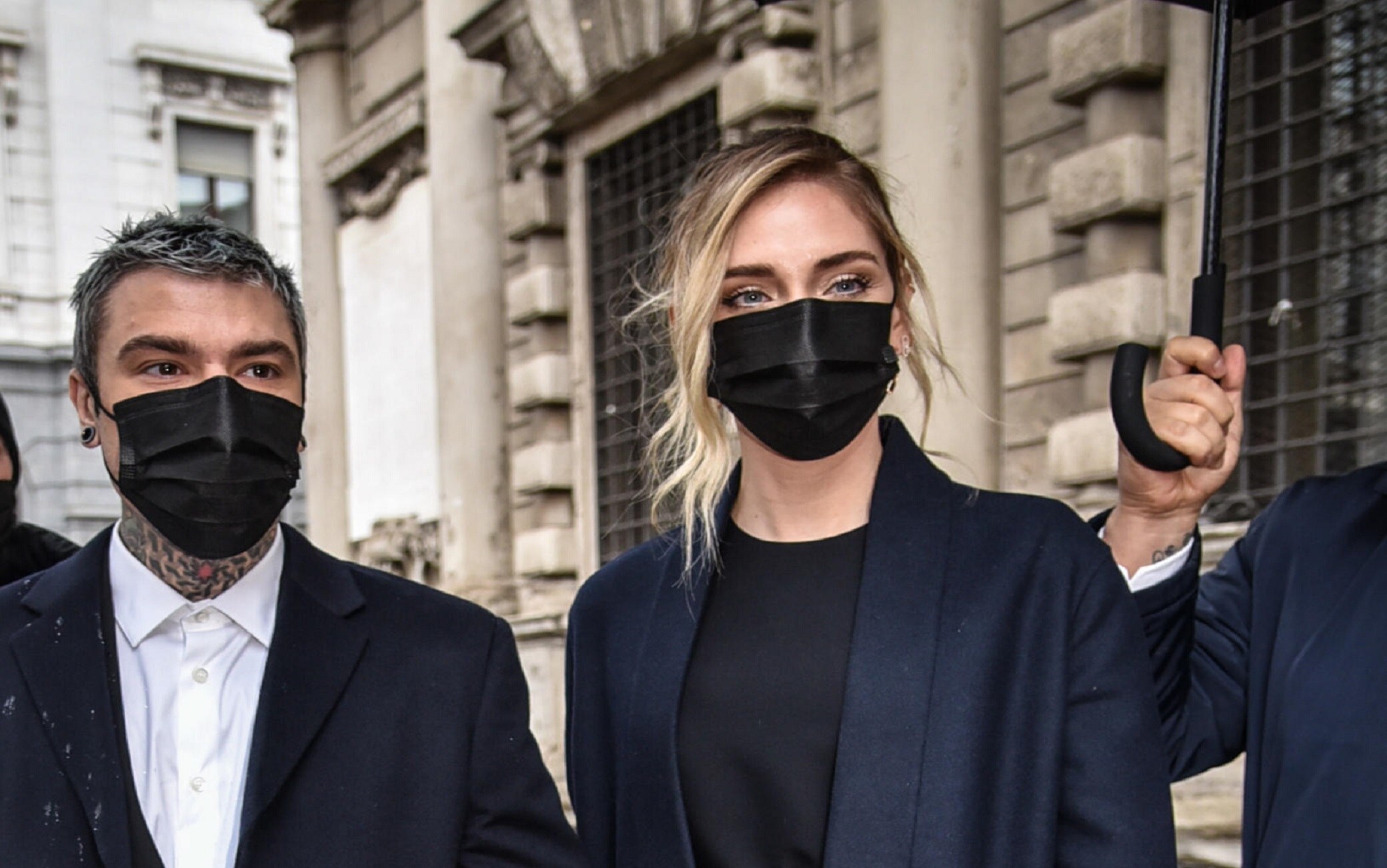 L’arrivo di Fedez e Chiara Ferragni a Palazzo Marino per ricever3e l’Ambrogino d’Oro L arrivo di Fedez e Chiara Ferragni a Palazzo Marino per ricevere l Ambrogino d Oro, Milano, 07 dicembre 2020. ANSA / Matteo Corner