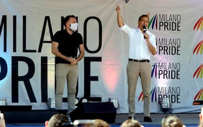 Milano Pride 2021, sul palco all’Arco della Pace il sindaco Sala e Zan