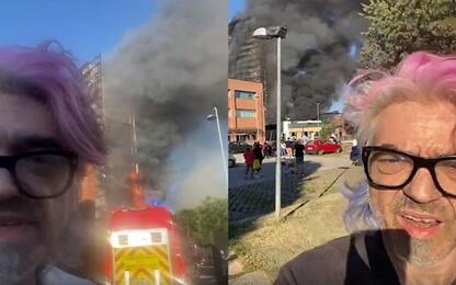 Incendio Milano, la testimonianza di Morgan: “Una cosa assurda”. VIDEO