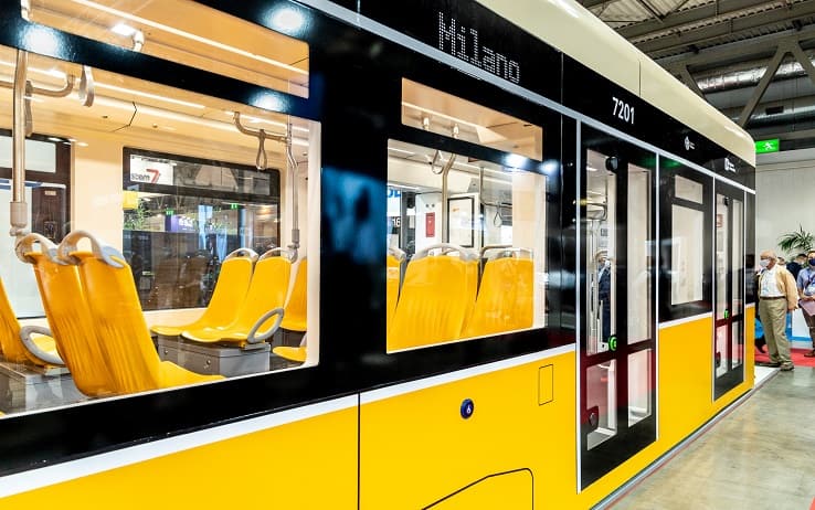 Il nuvo tram presentato oggi a Milano in occasione di Expo Ferroviaria 2021 