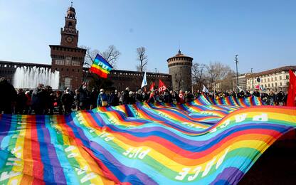Manifestazione a Milano contro la guerra in Ucraina. VIDEO