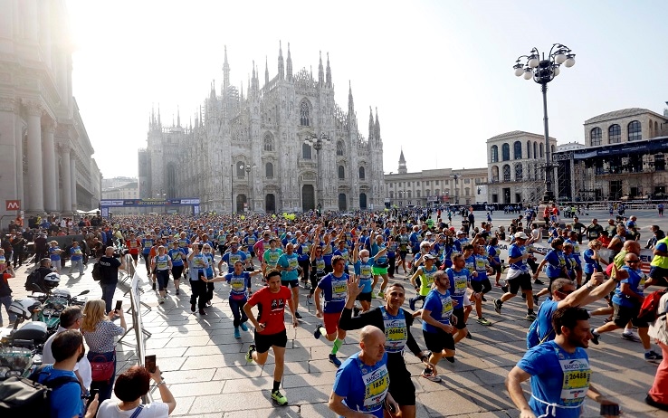 Thousends of people at the start of the Stramilano running race 2022 in Piazza Duomo in Milan, Italy, 15 May 2022.
ANSA/MOURAD BALTI TOUATI