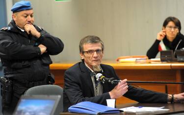 Il controesame dell' imputato Stefano Binda durante l'udienza per l'omicidio della studentessa Lidia Macchi al tribunale di Varese, 2 febbraio 2018.
ANSA/LAIACONA ENZO