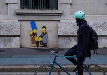 Giorno della Memoria: a Milano il murales con i Simpson deportati