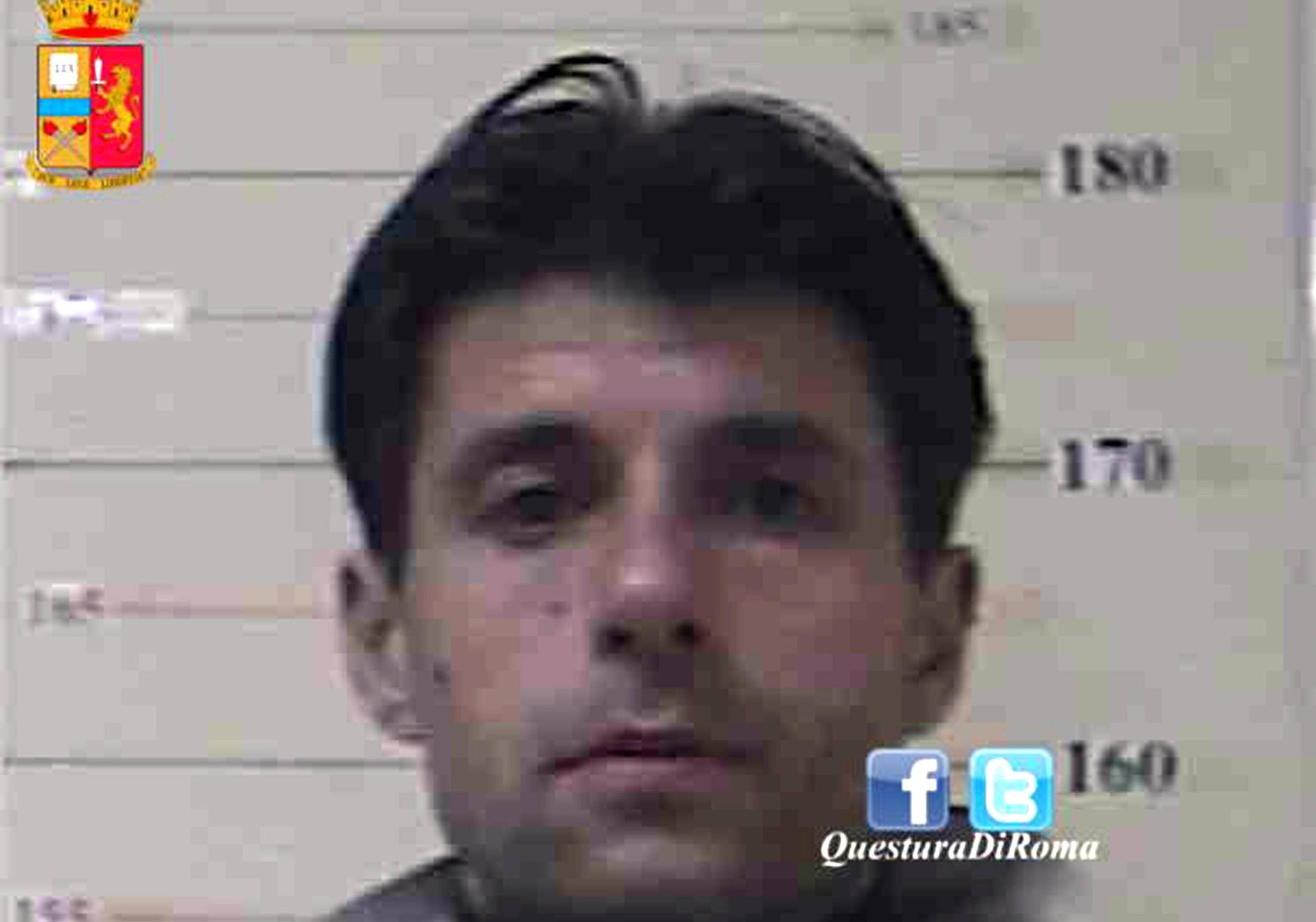 Massimiliano Sestito, uno dei componenti del commando che la sera del 24 gennaio 2013, in via della Castelluccia di San Paolo, ha assassinato Vincenzio Femia. Roma, 8 Gennaio 2014. ANSA/ UFFICIO STAMPA/ POLIZIA DI STATO
+++ NO SALES EDITORIAL USE ONLY +++ (NPK)