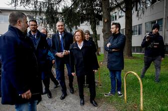 Commemorazione di Sergio Ramelli all'Itis Molinari La sottosegretaria all'Istruzione Paola Frassinetti dopo la commemorazione di Sergio Ramelli all'Itis Molinari a Milano, 13 marzo 2023.ANSA/MOURAD BALTI TOUATI