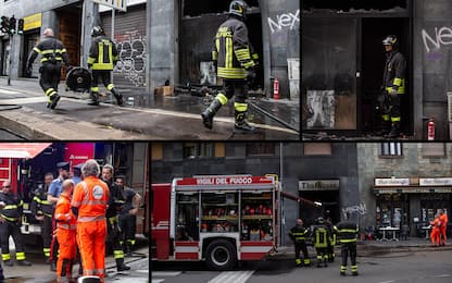 Incendio a Milano, centro massaggi distrutto dalle fiamme
