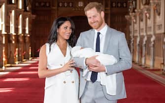 File photo dated 08/05/19 of the Duke and Duchess of Sussex with their baby son (Name later announced as Archie Harrison Mountbatten-Windsor), who was born on Monday morning, during a photocall in St George's Hall at Windsor Castle in Berkshire. On March 31, the Duke and Duchess of Sussex will be quitting as senior royals, when they will stop using their HRH styles and no longer be able to have Sussex Royal as their brand. The PA news agency looks back on the royal couple's highlights. (Dominic Lipinski / IPA/Fotogramma, Windsor - 2020-03-31) p.s. la foto e' utilizzabile nel rispetto del contesto in cui e' stata scattata, e senza intento diffamatorio del decoro delle persone rappresentate
