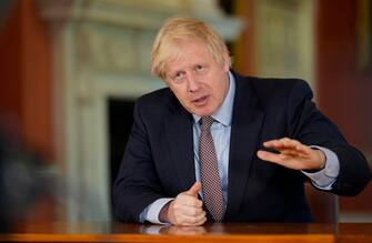 epa08413518 A handout photo made available by n10 Downing Street shows Britain's Prime Minister Boris Johnson making a television address to the nation in n10 Downing street in London, Britain, 10 May 2020.  EPA/ANDREW PARSONS/DOWNING STREET HANDOUT The Image can not be altered in any form. MANDATORY CREDIT Andrew Parsons/n10 Downing street. HANDOUT EDITORIAL USE ONLY/NO SALES