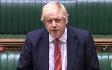 epa08415276 A grab from a handout video made available by the UK Parliamentary Recording Unit shows British Prime Minister Boris Johnson speaks on plans on easing lockdown during a session of the House of Commons in London, Britain, 11 May 2020. After weeks of measures to stem the spread of the SARS-CoV-2 coronavirus which causes the Covid-19 disease, Boris Johnson set out a plan to reopen Britain on Sunday night. People who can't work from home are now actively encouraged to return to workplaces, but use of public transport is being discouraged. More outdoor activity is allowed, as is meeting one person from another household under limited circumstances.  EPA/UK PARLIAMENTARY RECORDING UNIT / HANDOUT MANDATORY CREDIT: UK PARLIAMENTARY RECORDING UNIT HANDOUT EDITORIAL USE ONLY/NO SALES