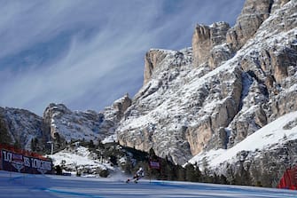 1085431374 CORTINA D'AMPEZZO, ITALY - JANUARY 20 : A general view during the Audi FIS Alpine Ski World Cup Women's Super G on January 20, 2019 in Cortina d'Ampezzo Italy. (Photo by Francis Bompard/Agence Zoom/Getty Images)