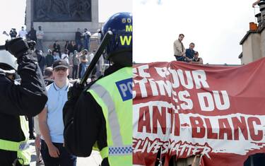 Floyd, a Londra e Parigi scontri tra polizia ed estremisti di destra