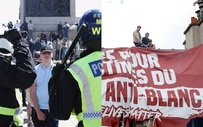 Floyd, a Londra e Parigi scontri tra polizia ed estremisti di destra