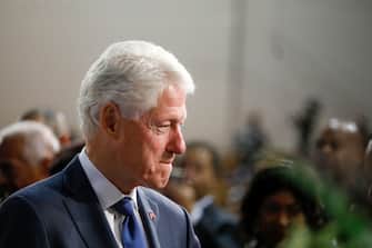 1179912028 DETROIT, MI - NOVEMBER 04: Former President Bill Clinton is shown at the funeral of former U.S. Congressman John Conyers Jr. (D-MI) at Greater Grace Temple on November 4, 2019 in Detroit, Michigan. Conyers, who died on October 27 at the age of 90, was the longest serving African American member of the U.S House of Representatives in U.S. history, and the third longest serving House member, having held the office for more than 50 years. (Photo by Bill Pugliano/Getty Images)