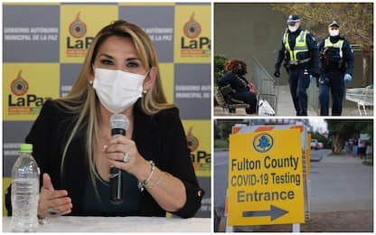 Coronavirus, Usa: 65mila nuovi casi. Bolivia, positiva presidente Anez