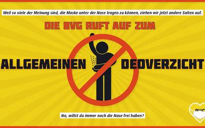 Germania, l’ironica campagna: non usate deodorante su mezzi pubblici