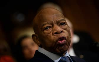 Rep. John Lewis (D-GA) speaks during a press conference about voting rights on Capitol Hill December 6, 2019, in Washington, DC. (Photo by Brendan Smialowski / AFP) (Photo by BRENDAN SMIALOWSKI/AFP via Getty Images)