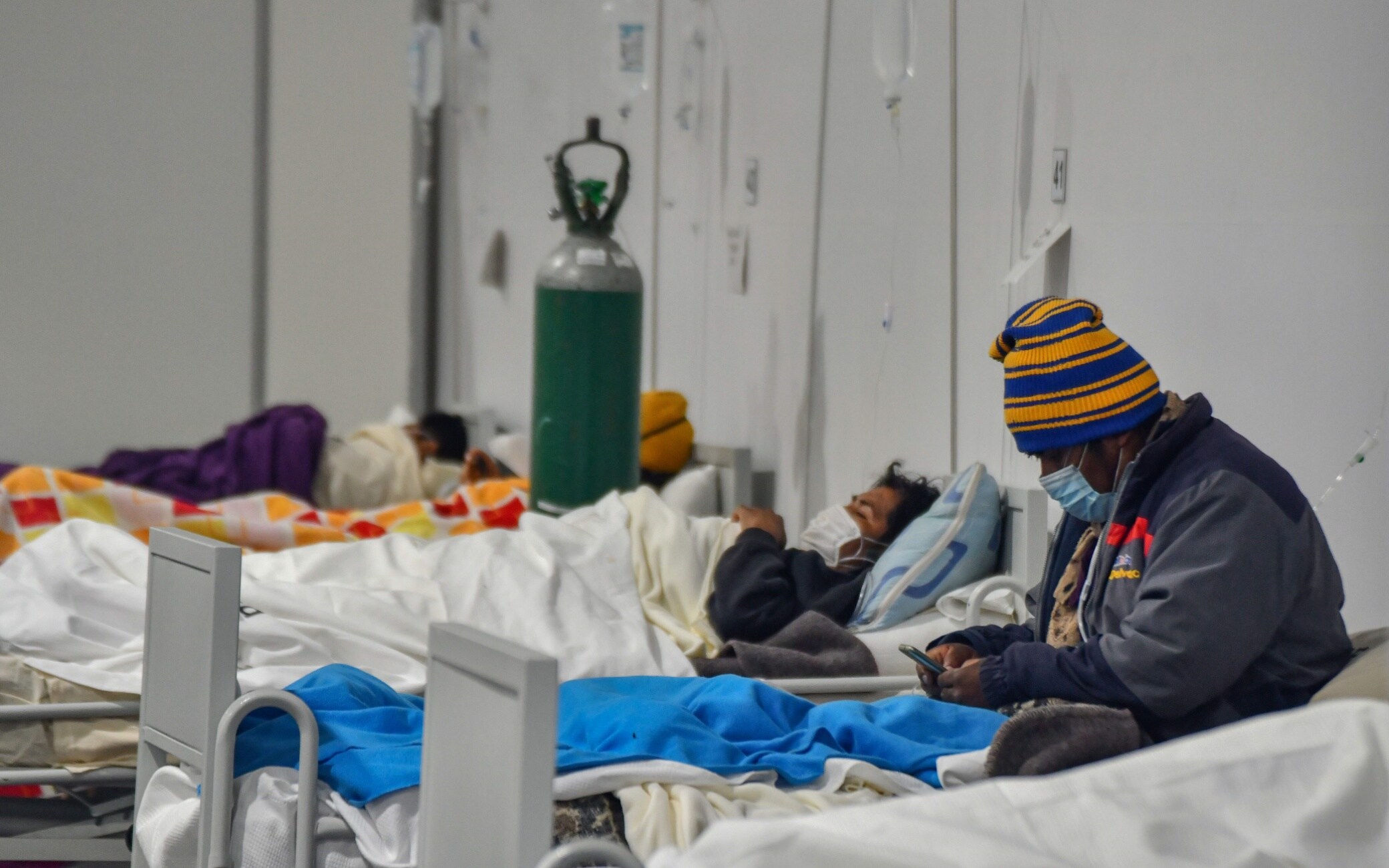 Pazienti affetti da Covid19 in un ospedale ad Arequipa, in Perù