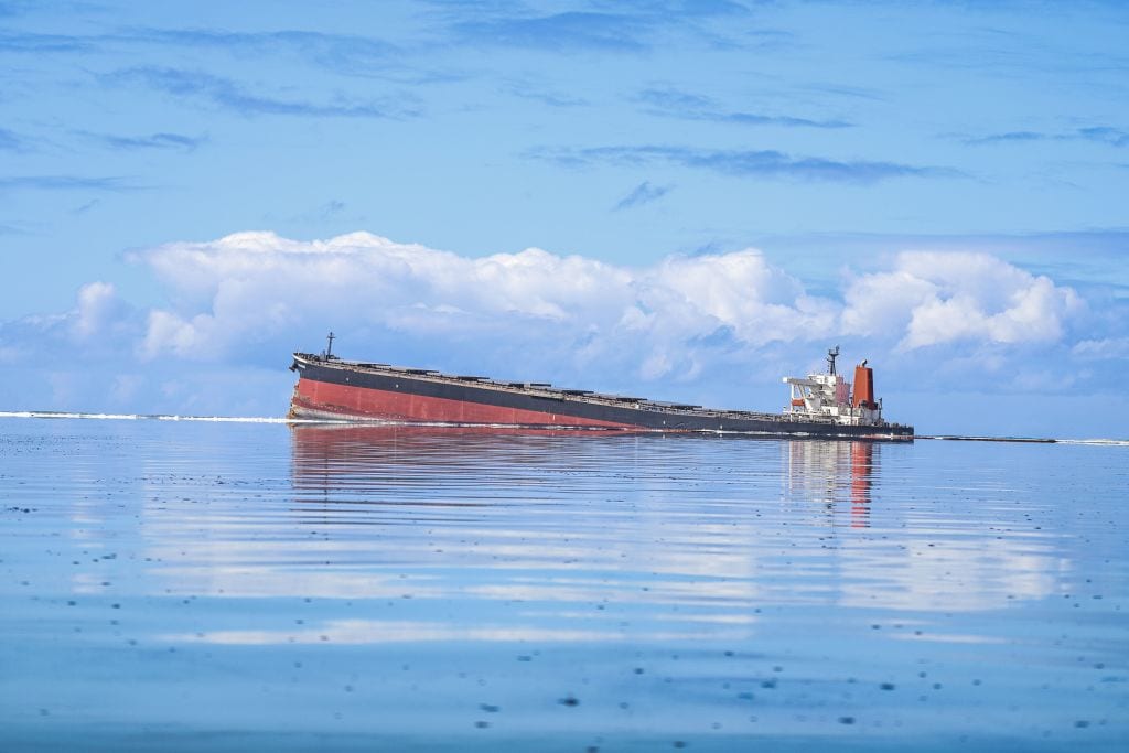 La nave incagliata alle Mauritius - ©Getty La nave incagliata alle Mauritius - ©Getty