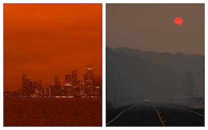 Usa, cielo rosso per gli incendi tra California e Oregon. FOTO
