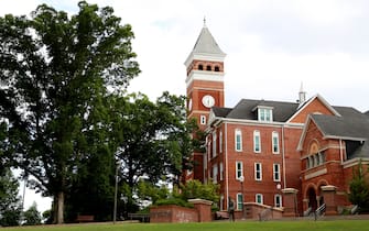 CLEMSON, SOUTH CAROLINA - JUNE 10: A view of Tillman Hall on the campus of Clemson University on June 10, 2020 in Clemson, South Carolina. The campus remains open in a limited capacity due to the Coronavirus (COVID-19) pandemic.  (Photo by Maddie Meyer/Getty Images)