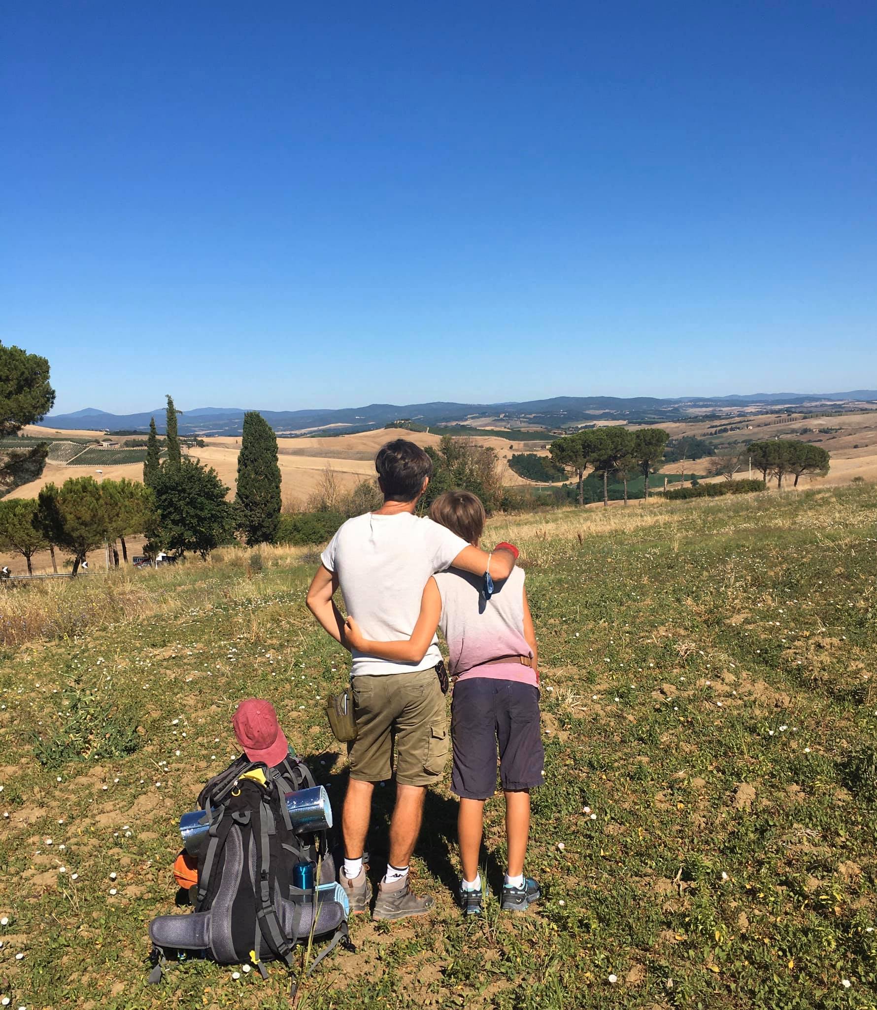 Romeo con il suo papà Phil Cox