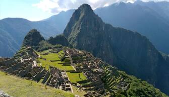 Picture taken on June 15, 2020 showing an empty Machu Picchu, the 15th century Inca citadel located at 2,430 metres in the Andes mountain range, 80 km from Cusco in southern Peru, which has been closed to tourism since March 16, 2020 due to the COVID-19 coronavirus pandemic. - Peru, considered as one of America's and the world's leading tourism destinations, closed down its borders on March 16, 2020 seeking to curve the spread of the novel coronavirus COVID-19. The halt of the tourism industry caused many to loose their jobs and has led to the slow deterioration of some of the well known tourist sites. (Photo by Percy HURTADO / AFP) (Photo by PERCY HURTADO/AFP via Getty Images)