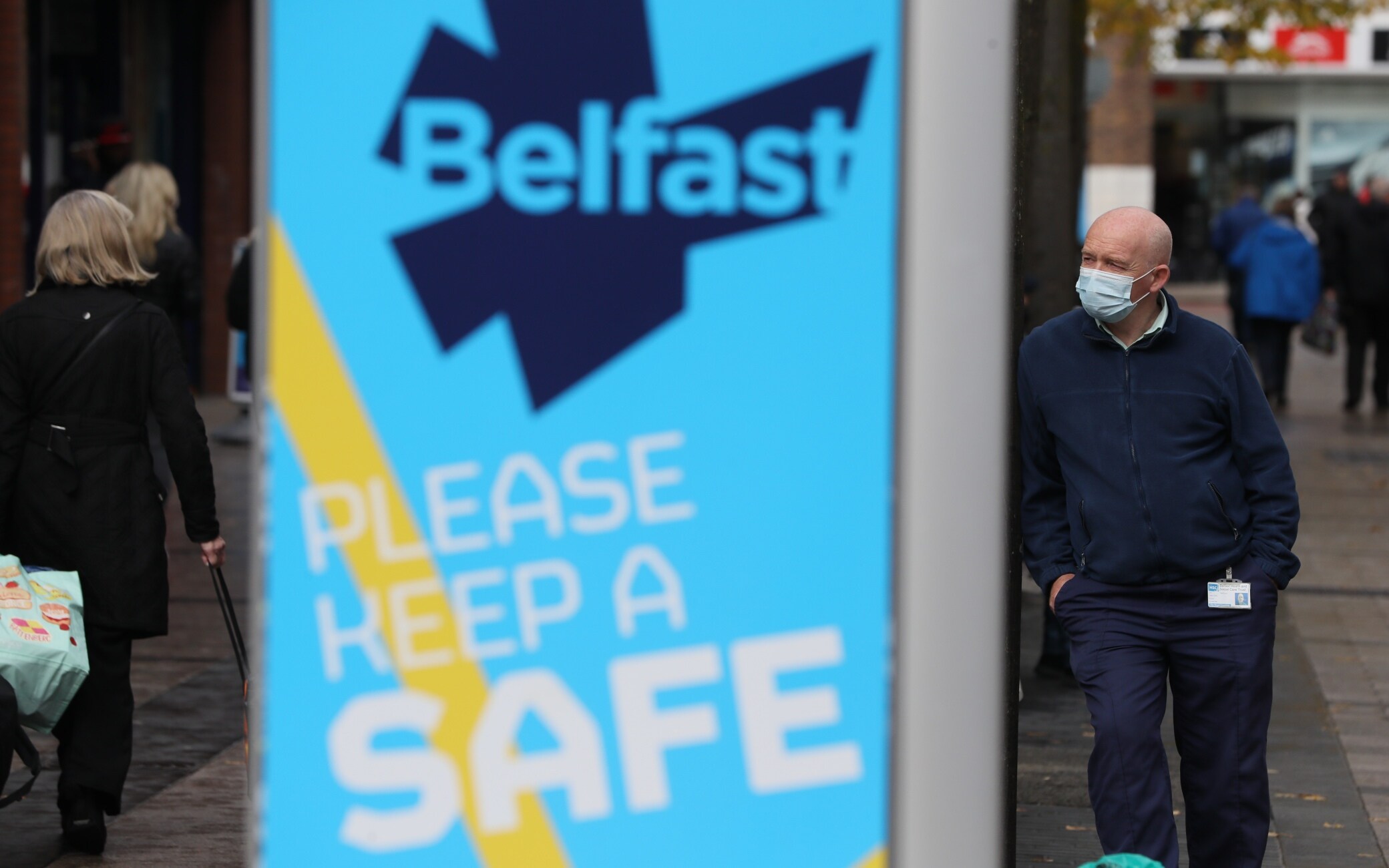 Belfast durante la seconda ondata del coronavirus Strade di Belfast con restrizioni