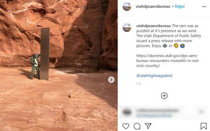 Trovato uno strano monolite in un'area remota dello Utah