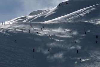 ISCHGL, AUSTRIA - NOVEMBER 27: Skiers are pictured during the winter season opening on November 27, 2010 in Ischgl, Austria. Ischgl has more then 230 kilometers of ski slopes and is one of Austria's biggest mountain resorts. (Photo by Miguel Villagran/Getty Images)